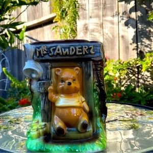 Winnie The Pooh Disney Enesco 1964 Mr Sanders Ceramic Figural Planter Ra…